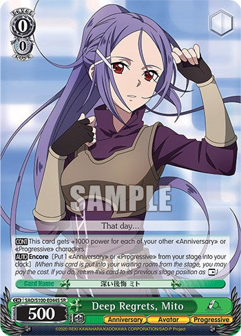 Deep Regrets, Mito [Sword Art Online Animation 10th Anniversary] | Cracking-Singles