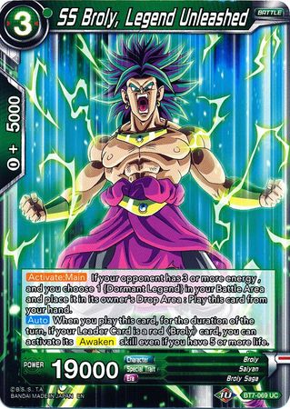 SS Broly, Legend Unleashed (BT7-069) [Assault of the Saiyans] | Cracking-Singles