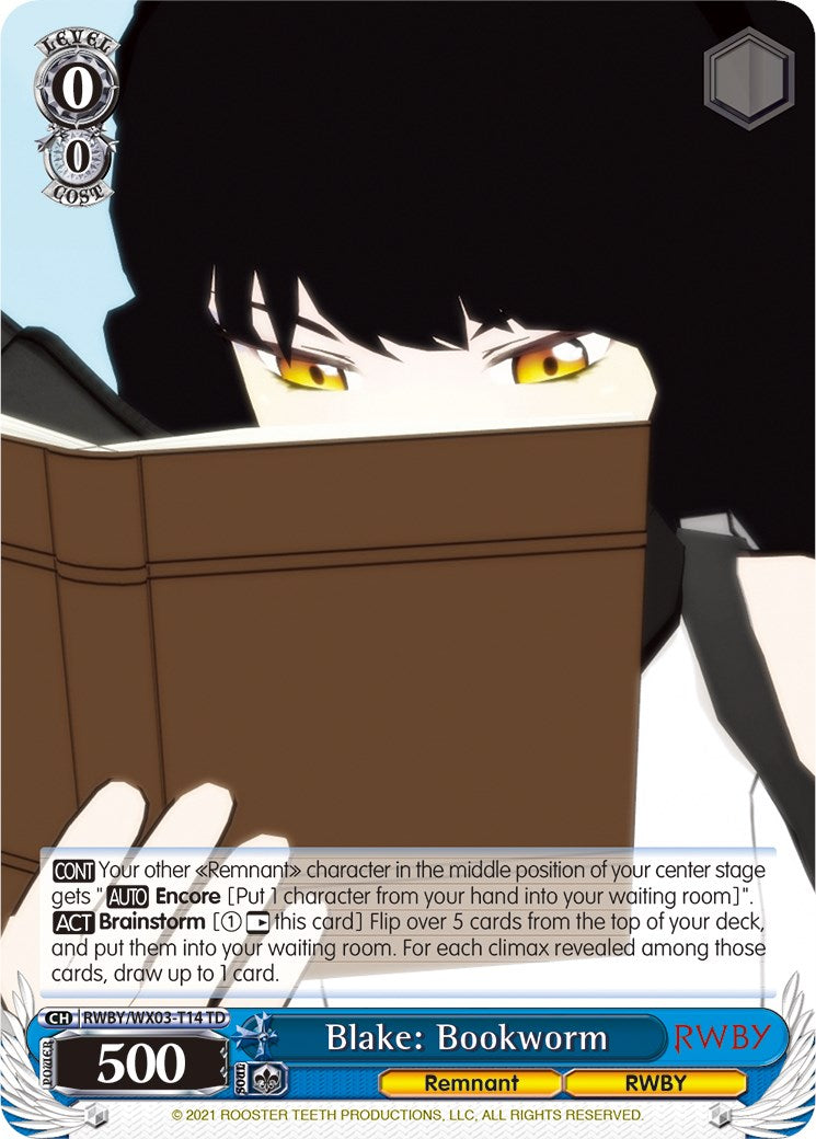 Blake: Bookworm (RWBY/WX03-T14 TD) [RWBY] | Cracking-Singles