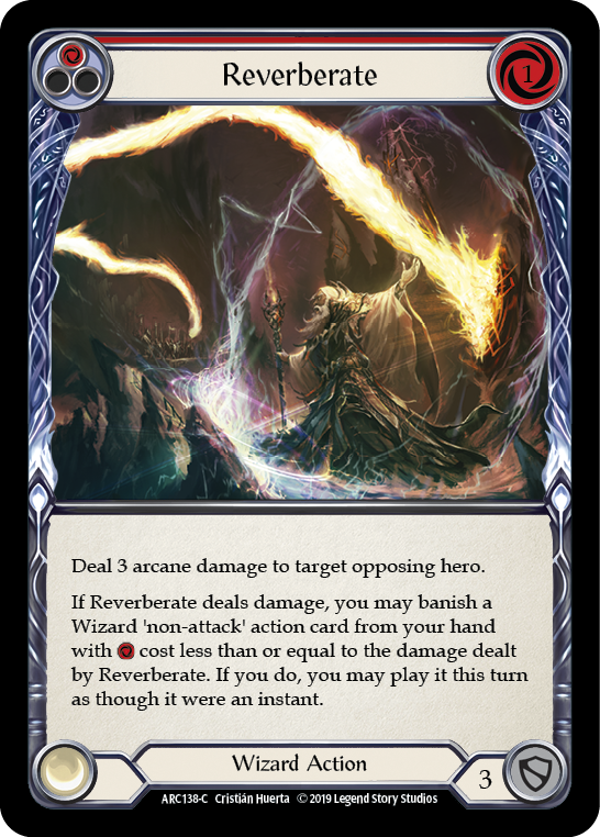 Reverberate (Red) [ARC138-C] (Arcane Rising)  1st Edition Rainbow Foil | Cracking-Singles