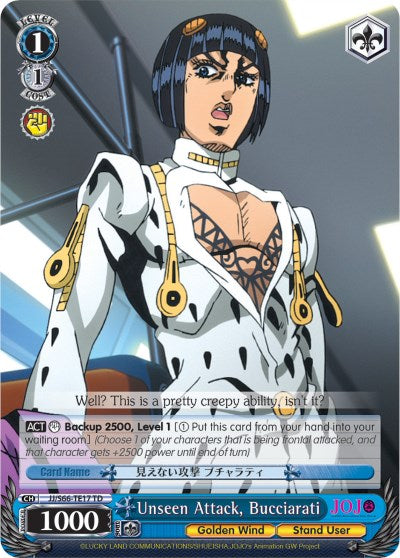 Unseen Attack, Bucciarati (JJ/S66-TE17 TD) [JoJo's Bizarre Adventure: Golden Wind] | Cracking-Singles