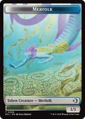 Merfolk // Worm Double-Sided Token [Lorwyn Eclipsed Tokens] | Cracking-Singles
