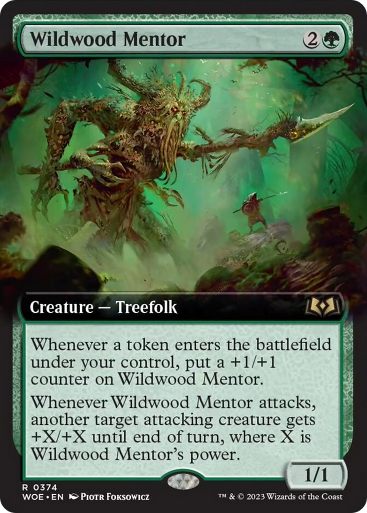 Wildwood Mentor (Extended Art) [Wilds of Eldraine] | Cracking-Singles