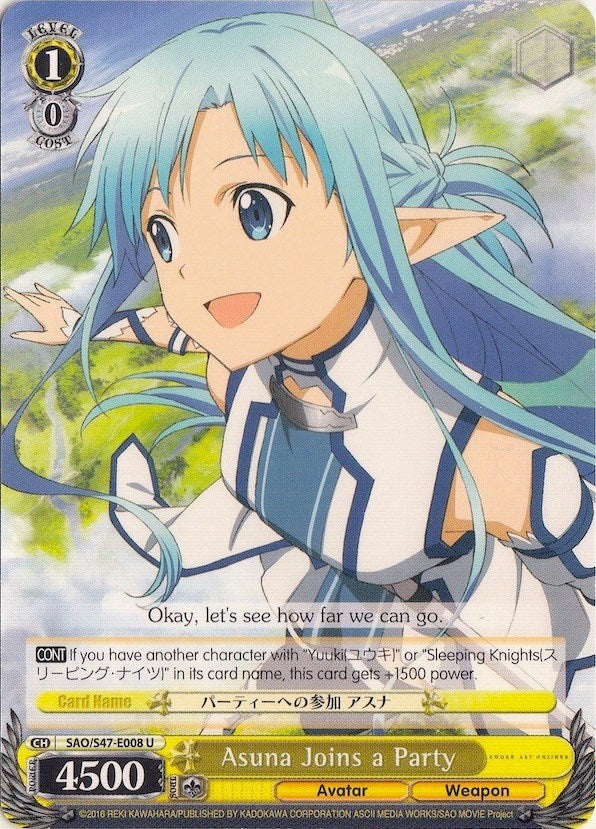 Asuna Joins a Party (SAO/S47-E008 U) [Sword Art Online Re: Edit] | Cracking-Singles