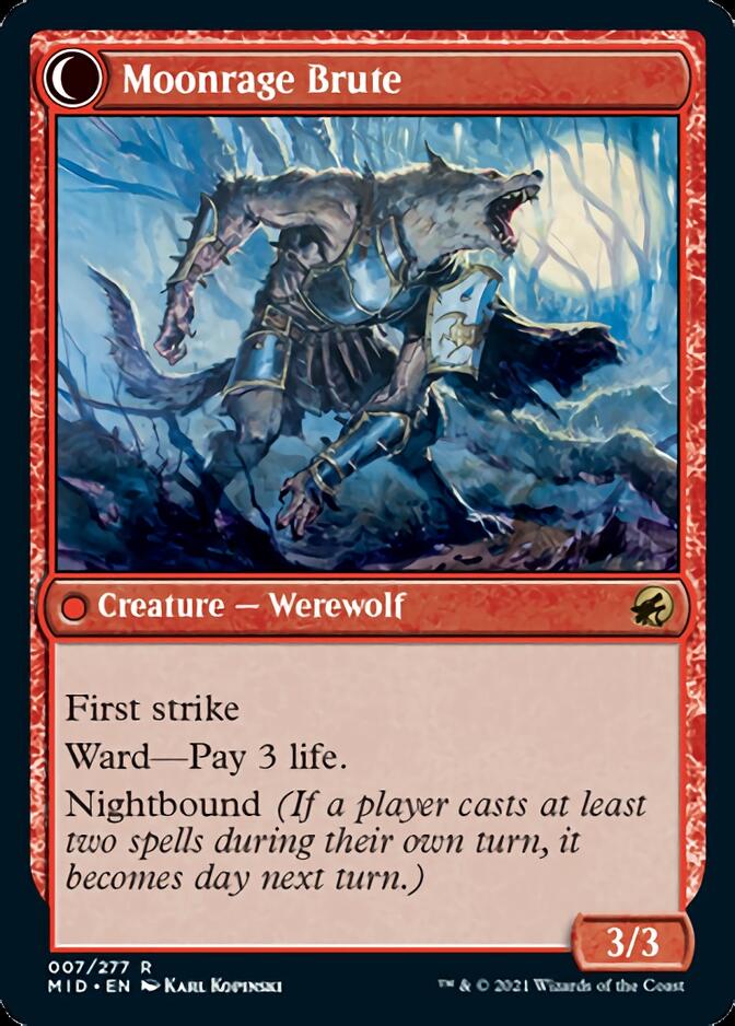 Brutal Cathar // Moonrage Brute [Innistrad: Midnight Hunt] | Cracking-Singles