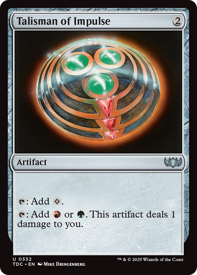 Talisman of Impulse [Tarkir: Dragonstorm Commander] | Cracking-Singles