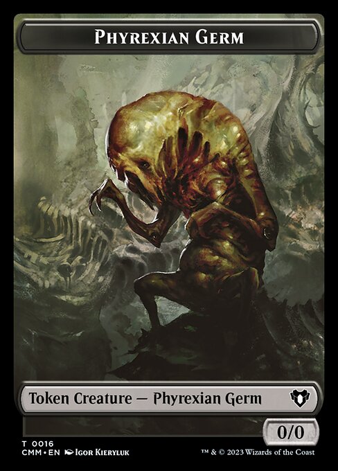 Thopter // Phyrexian Germ Double-Sided Token [Commander Masters Tokens] | Cracking-Singles