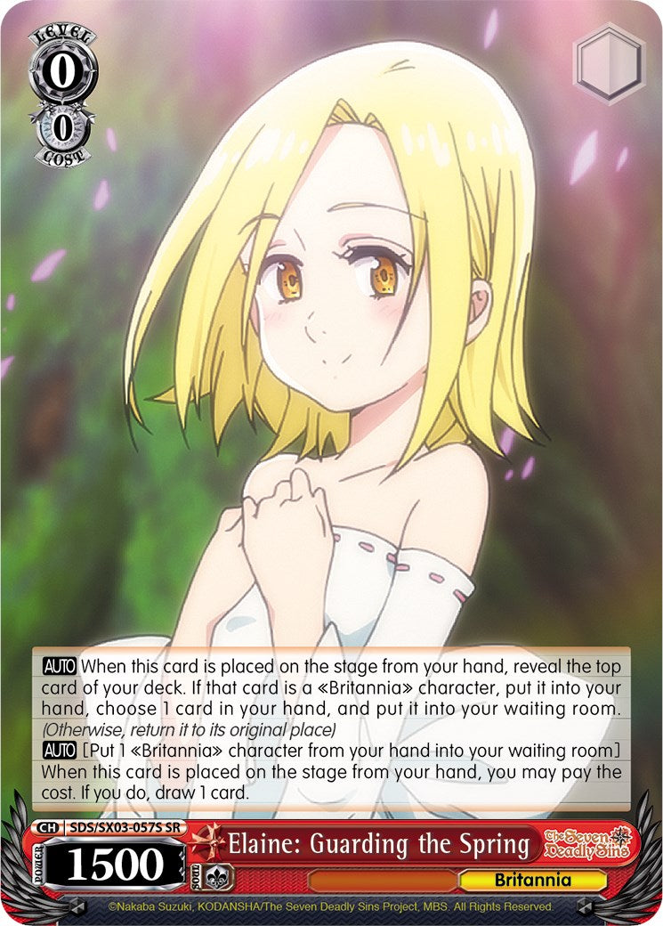 Elaine: Guarding the Spring (SDS/SX03-057S SR) [The Seven Deadly Sins] | Cracking-Singles
