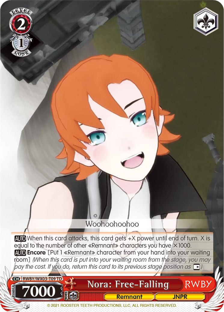 Nora: Free-Falling (RWBY/WX03-T09 TD) [RWBY] | Cracking-Singles