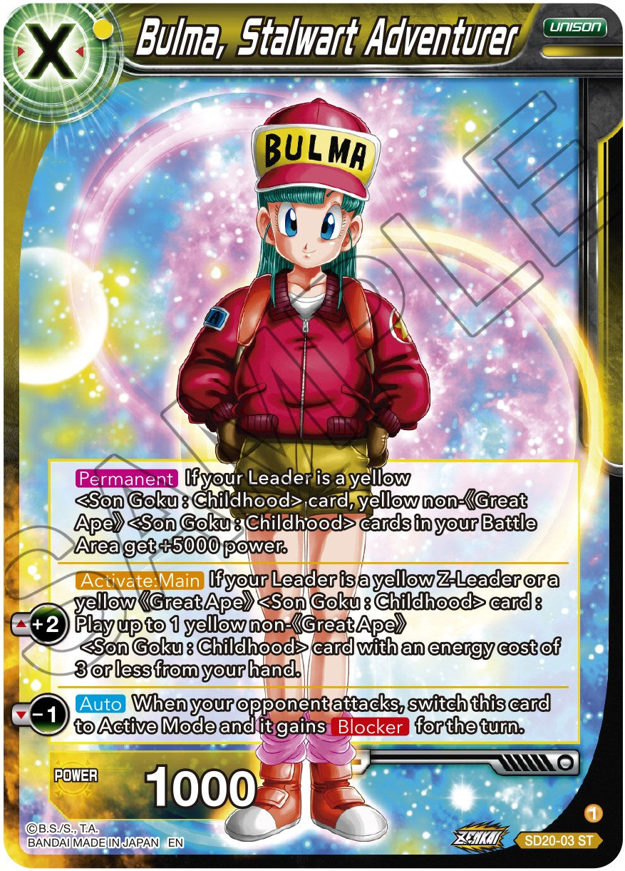 Bulma, Stalwart Adventurer (SD20-03) [Dawn of the Z-Legends] | Cracking-Singles