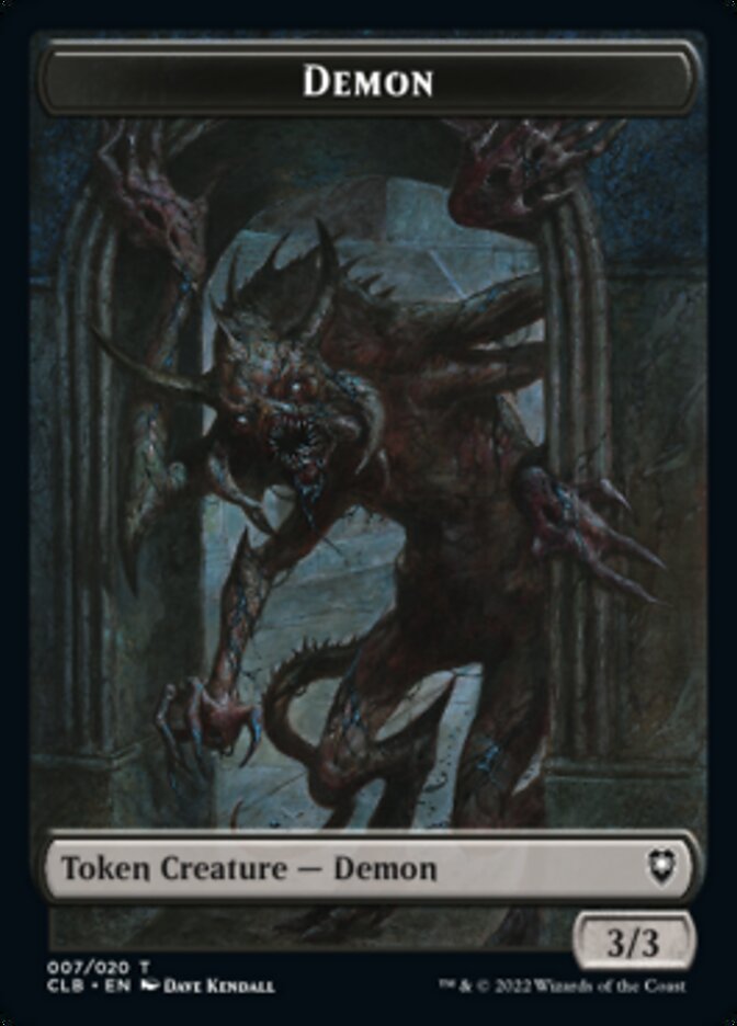 Treasure // Demon Double-Sided Token [Commander Legends: Battle for Baldur's Gate Tokens] | Cracking-Singles