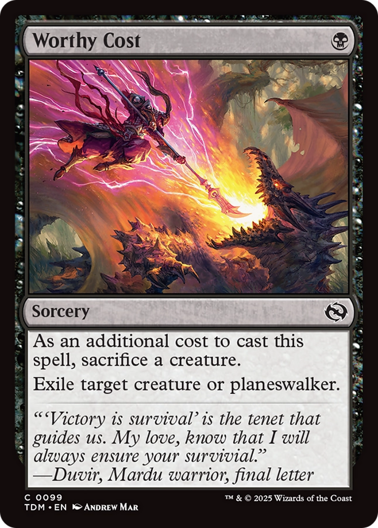 Worthy Cost [Tarkir: Dragonstorm] | Cracking-Singles