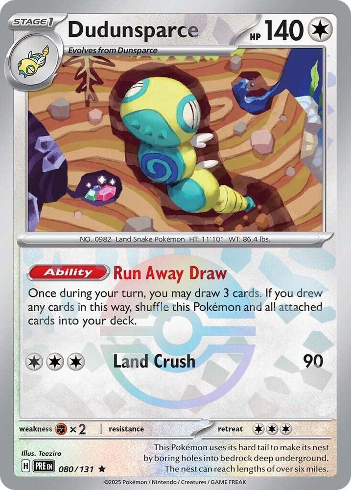 Dudunsparce (080/131) (Poke Ball Pattern) [Scarlet & Violet: Prismatic Evolutions] | Cracking-Singles