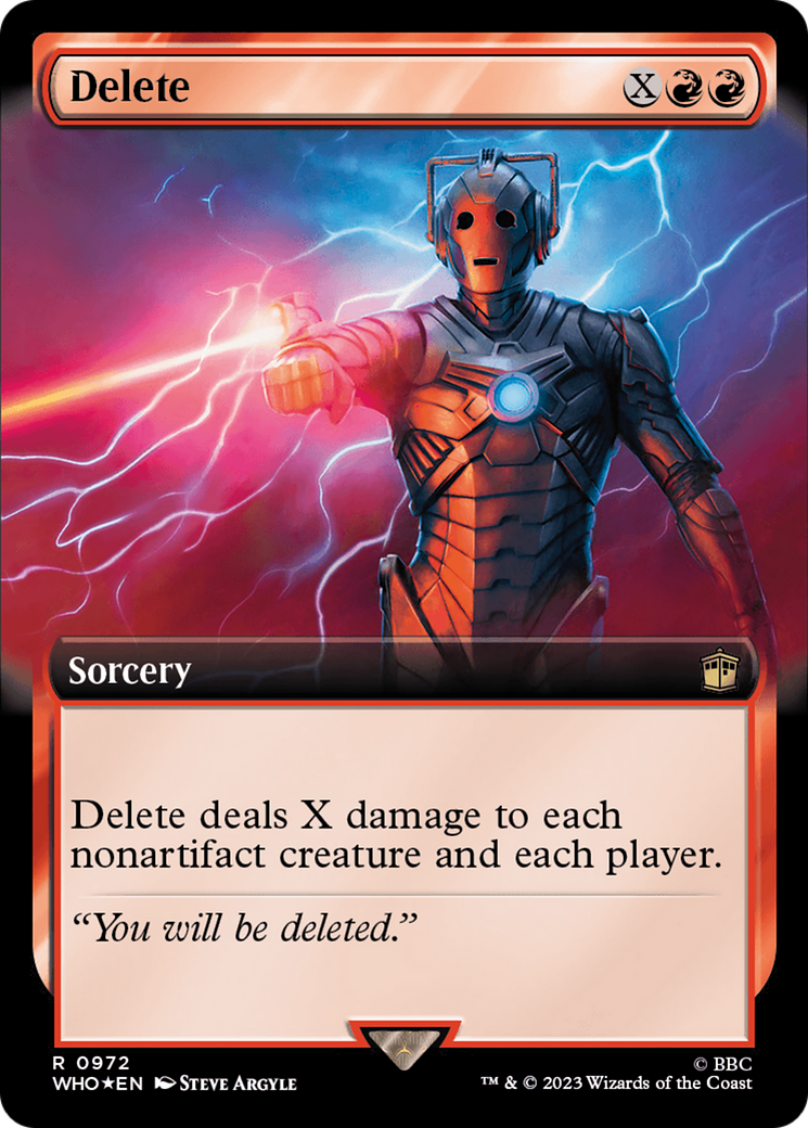 Delete (Extended Art) (Surge Foil) [Doctor Who] | Cracking-Singles