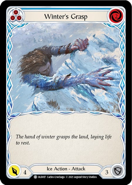 Winter's Grasp (Blue) [OLD017] (Tales of Aria Oldhim Blitz Deck)  1st Edition Normal | Cracking-Singles