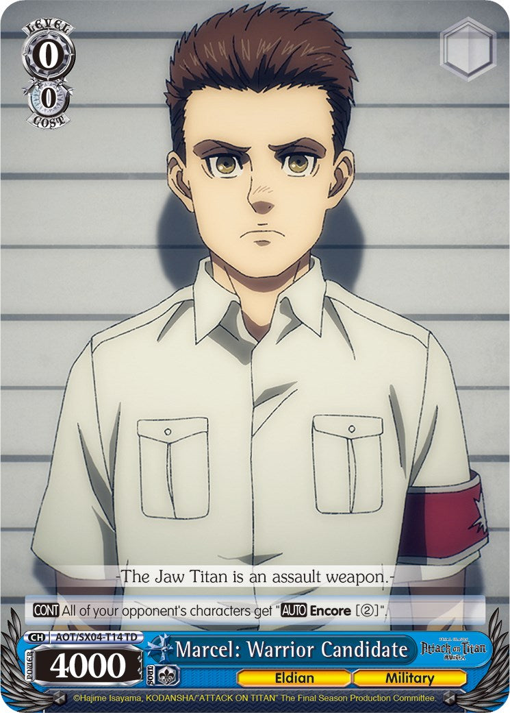Marcel: Warrior Candidate [Attack On Titan: Final Season] | Cracking-Singles