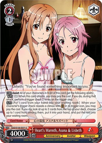 Heart's Warmth, Asuna & Lisbeth [Sword Art Online Animation 10th Anniversary] | Cracking-Singles