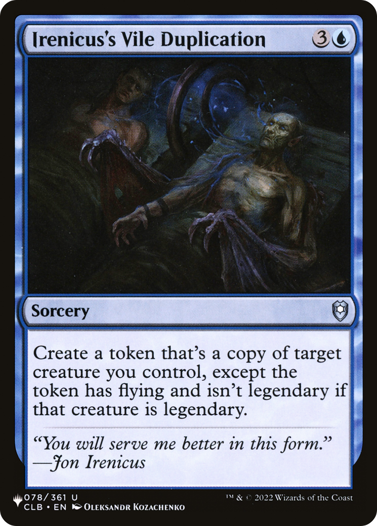 Irenicus's Vile Duplication [The List] | Cracking-Singles