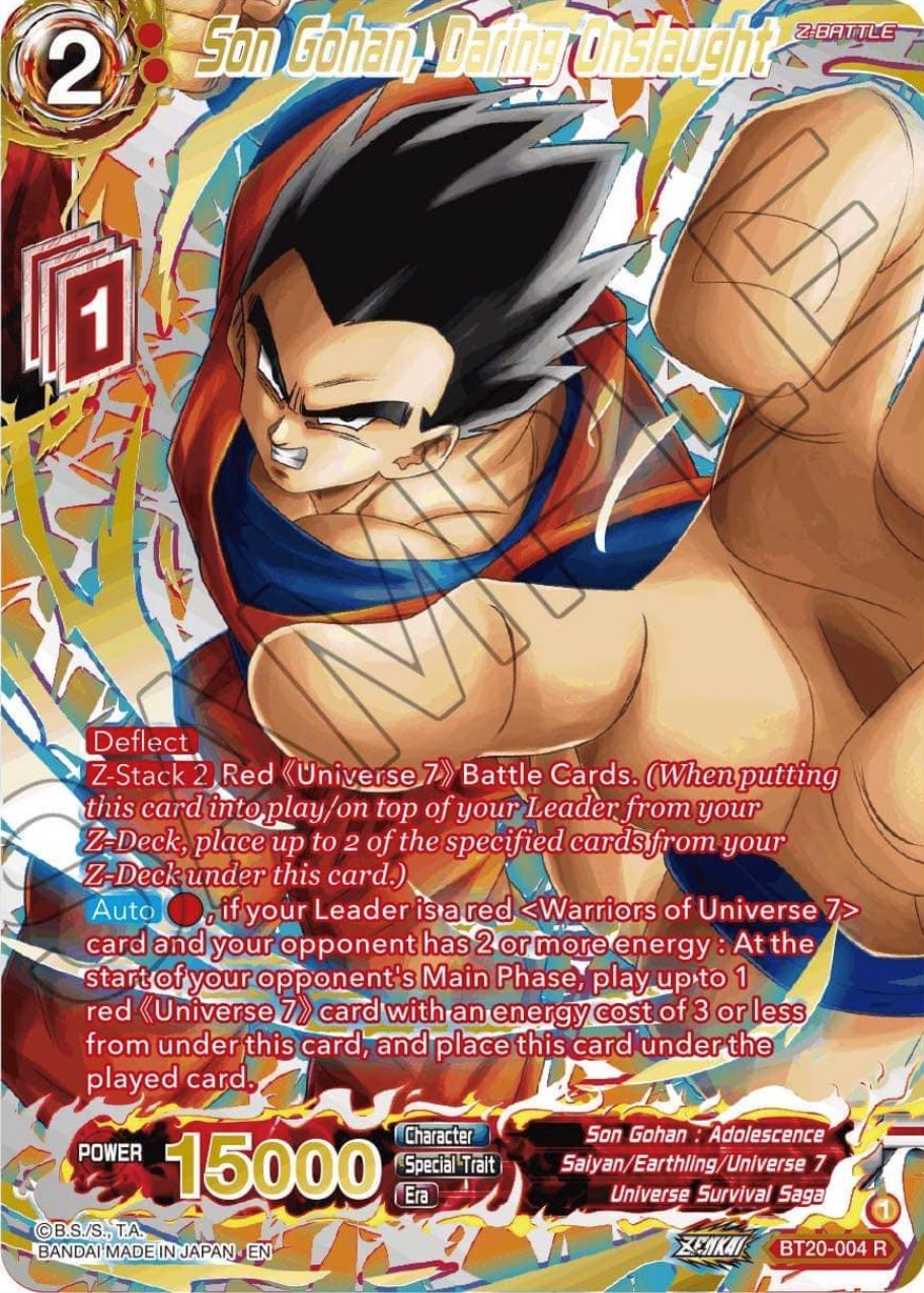 Son Gohan, Daring Onslaught (Gold-Stamped) (BT20-004) [Power Absorbed] | Cracking-Singles