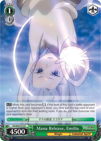 Mana Release, Emilia (RZ/SE35-E12 R) [Re:ZERO: The Frozen Bond] | Cracking-Singles