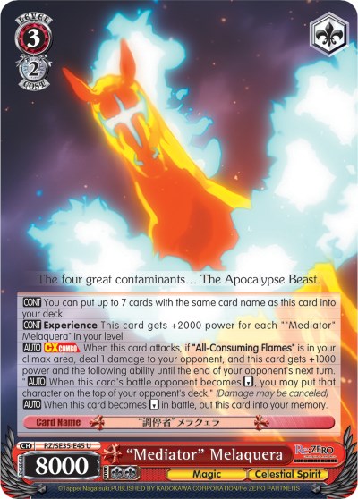 "Mediator" Melaquera (RZ/SE35-E45 U) [Re:ZERO: The Frozen Bond] | Cracking-Singles