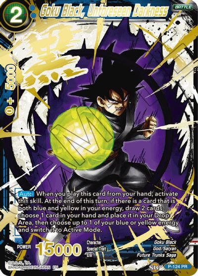 Goku Black, Unforeseen Darkness (Alternate Art) (P-124) [Special Anniversary Set 2021] | Cracking-Singles