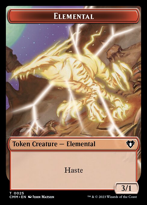 Spirit (0039) // Elemental (0025) Double-Sided Token [Commander Masters Tokens] | Cracking-Singles