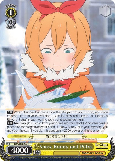 Snow Bunny and Petra (RZ/S68-E003 R) [Re:ZERO Memory Snow] | Cracking-Singles