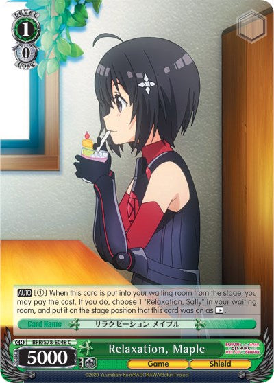 Relaxation, Maple (BFR/S78-E048 C) [BOFURI: I Don't Want to Get Hurt, so I'll Max Out My Defense] | Cracking-Singles
