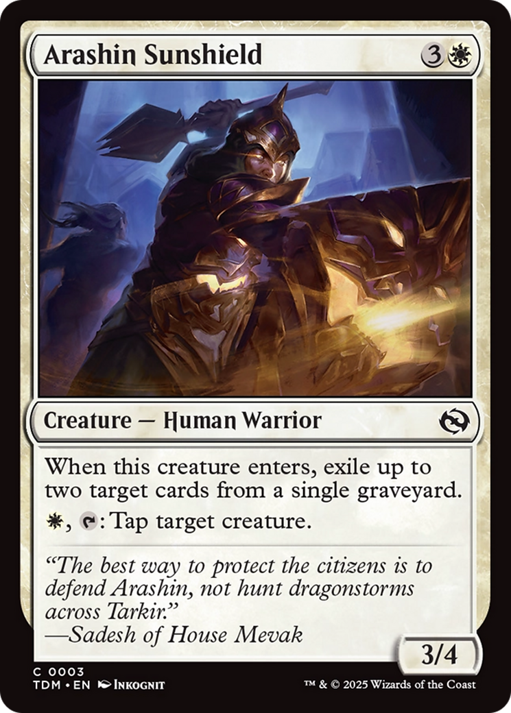 Arashin Sunshield [Tarkir: Dragonstorm] | Cracking-Singles