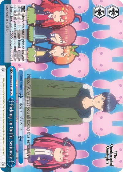 Picking an Outfit Seriously (5HY/W83-E135 CC) [The Quintessential Quintuplets] | Cracking-Singles