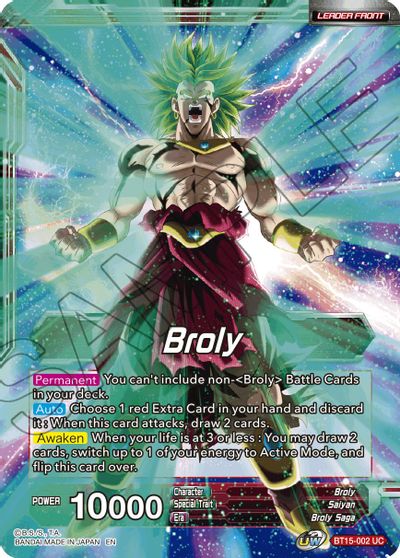 Broly // SS Broly, Demon's Second Coming (BT15-002) [Saiyan Showdown] | Cracking-Singles