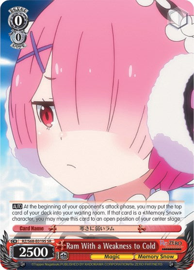 Ram With a Weakness to Cold (RZ/S68-E019S SR) [Re:ZERO Memory Snow] | Cracking-Singles