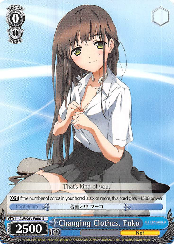 Changing Clothes, Fuko (AW/S43-E086 U) [Accel World -Infinite Burst-] | Cracking-Singles