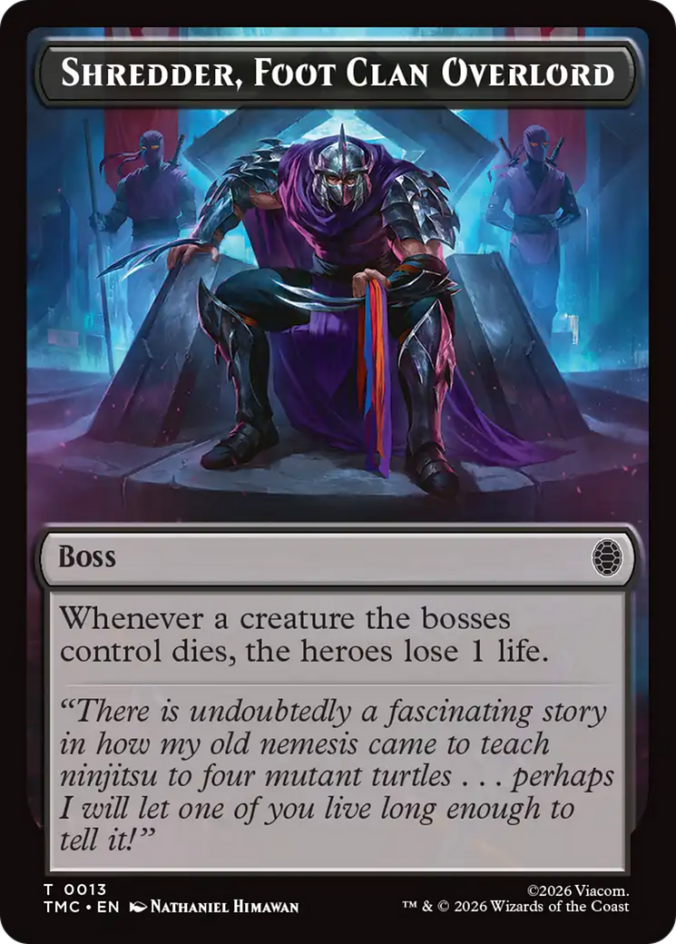 Shredder, Foot Clan Overlord [Teenage Mutant Ninja Turtles Commander Tokens] | Cracking-Singles