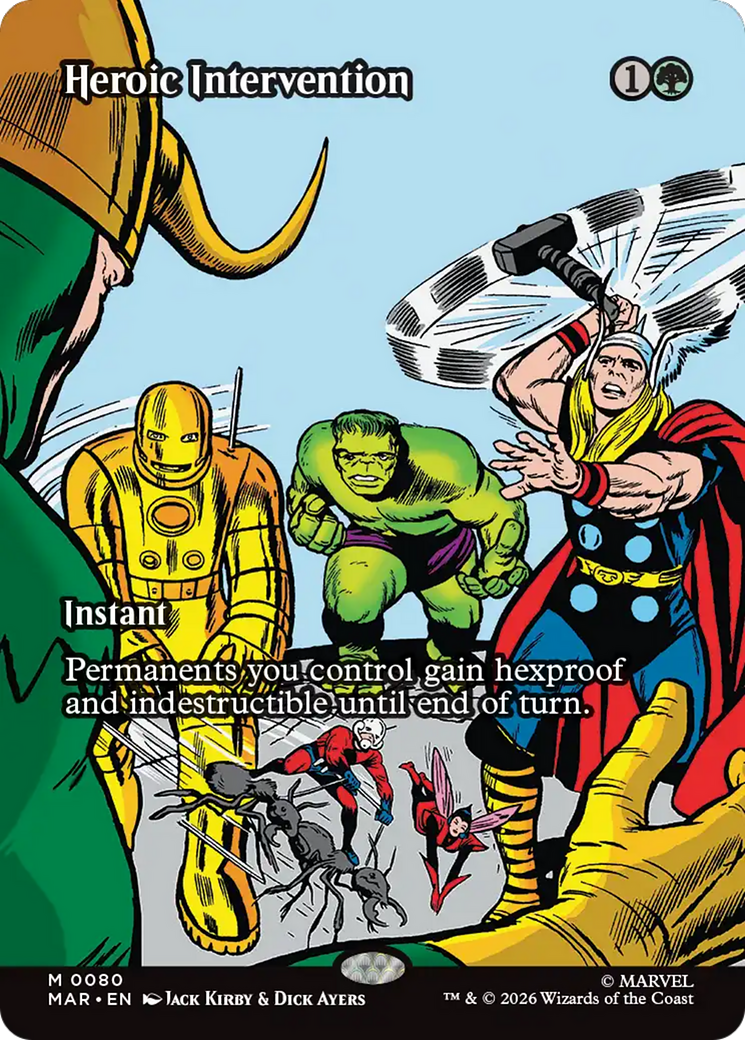 Heroic Intervention (0080) (Borderless) [Marvel Universe: Eternal-Legal] | Cracking-Singles