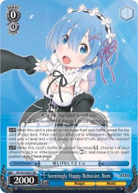 Seemingly Happy Behavior, Rem (RZ/S55-E057 RR) [Re:ZERO Vol.2] | Cracking-Singles