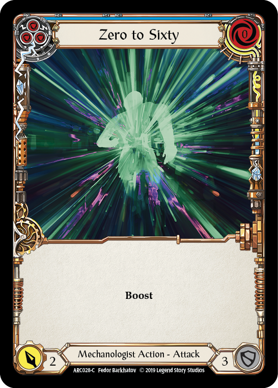 Zero to Sixty (Blue) [ARC028-C] (Arcane Rising)  1st Edition Rainbow Foil | Cracking-Singles