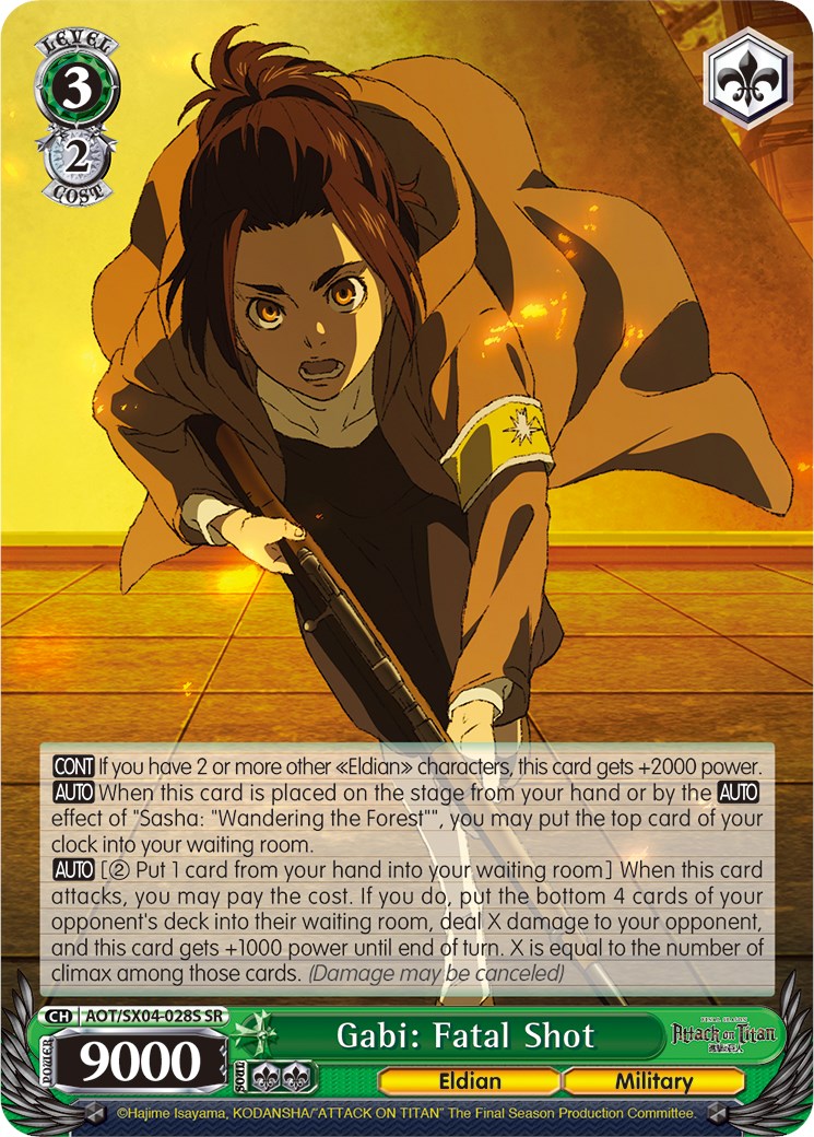 Gabi: Fatal Shot (Foil) [Attack On Titan: Final Season] | Cracking-Singles