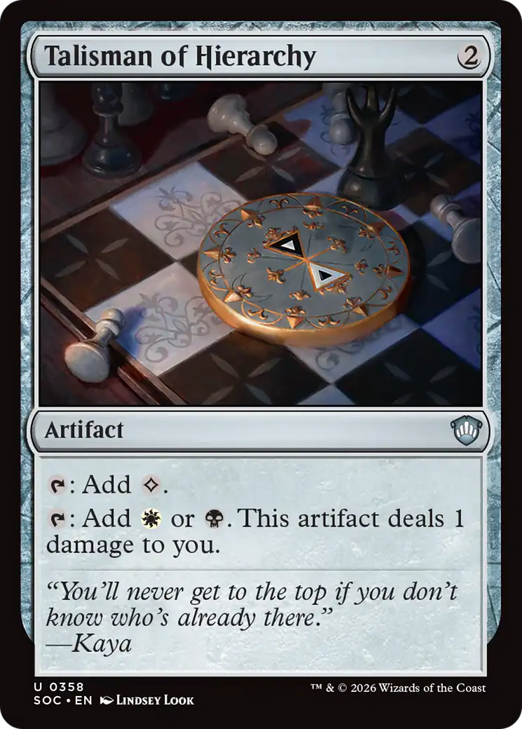 Talisman of Hierarchy [Secrets of Strixhaven Commander] | Cracking-Singles