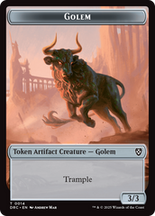 Golem (0014) // Golem (0015) Double-Sided Token [Aetherdrift Tokens] | Cracking-Singles
