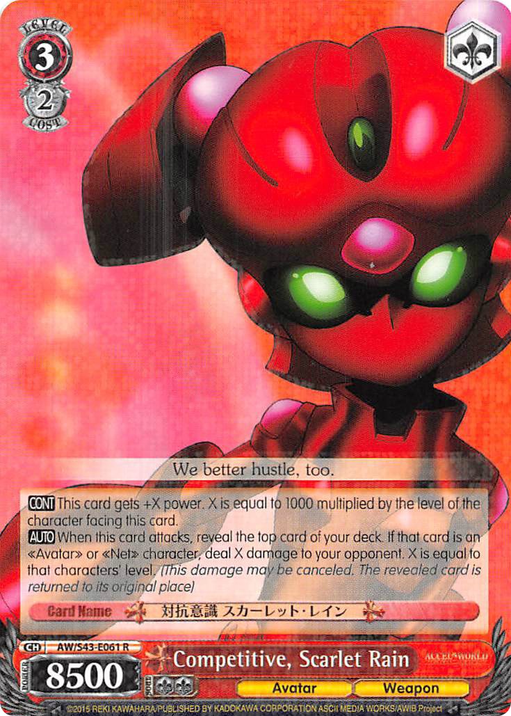 Competitive, Scarlet Rain (AW/S43-E061 R) [Accel World -Infinite Burst-] | Cracking-Singles