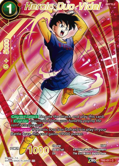 Heroic Duo Videl (Alternate Art) (TB2-011) [Special Anniversary Set 2021] | Cracking-Singles