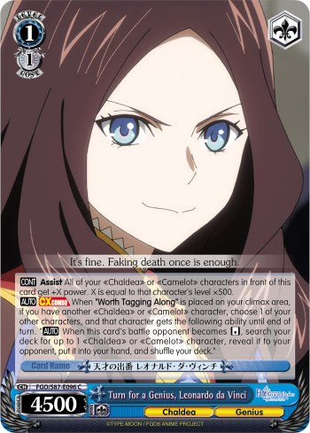Turn for a Genius, Leonardo da Vinci (FGO/S87-E096 C) [Fate/Grand Order THE MOVIE Divine Realm of the Round Table: Camelot] | Cracking-Singles