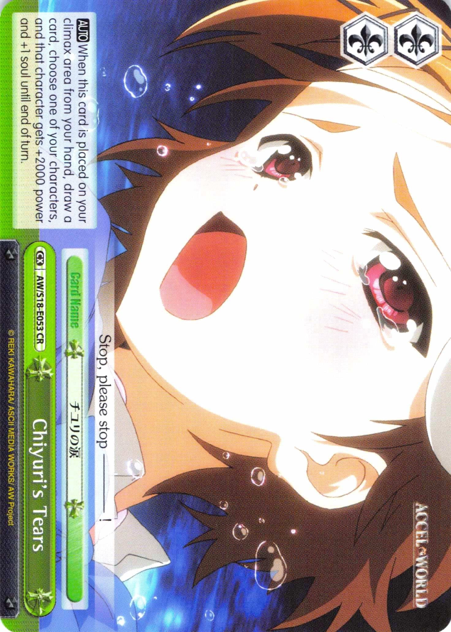Chiyuri's Tears (AW/S18-E053 CR) [Accel World] | Cracking-Singles