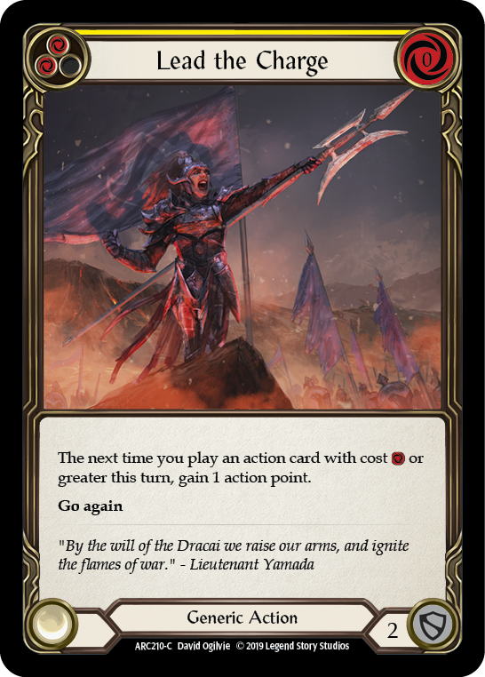 Lead the Charge (Yellow) [ARC210-C] (Arcane Rising)  1st Edition Rainbow Foil | Cracking-Singles