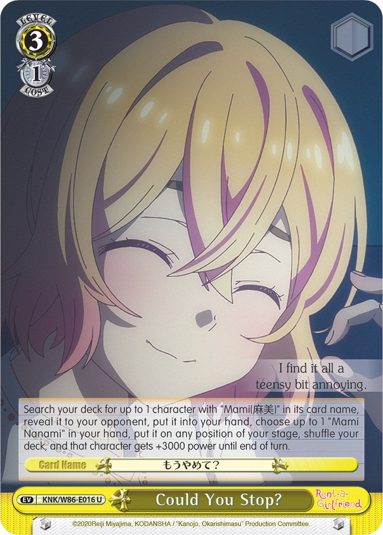 Could You Stop? (KNK/W86-E016 U) [Rent-A-Girlfriend] | Cracking-Singles