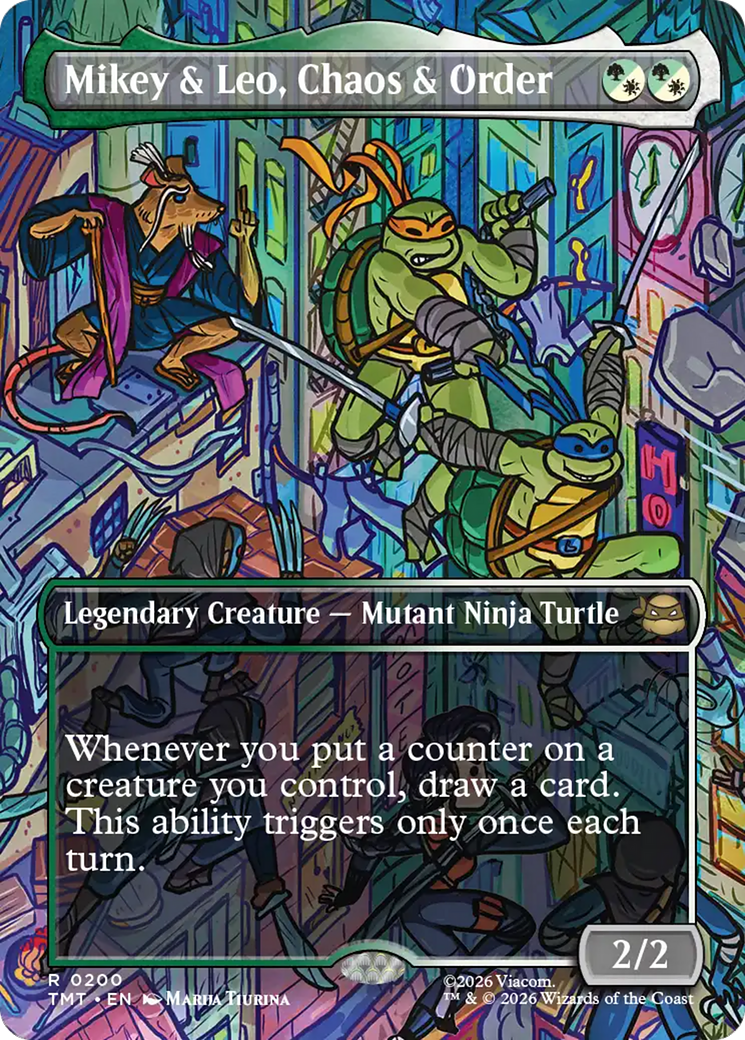 Mikey & Leo, Chaos & Order (Borderless) [Teenage Mutant Ninja Turtles] | Cracking-Singles