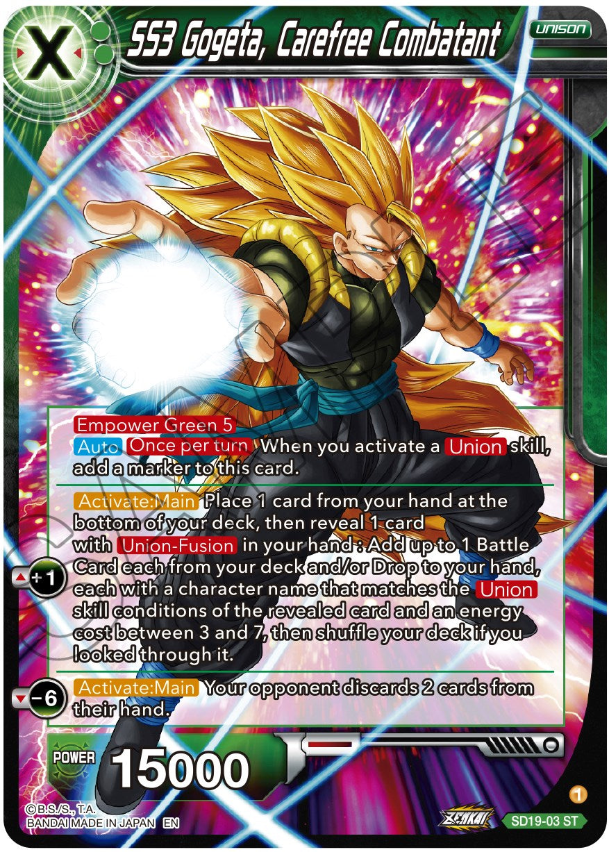 SS3 Gogeta, Carefree Combatant (SD19-03) [Dawn of the Z-Legends] | Cracking-Singles