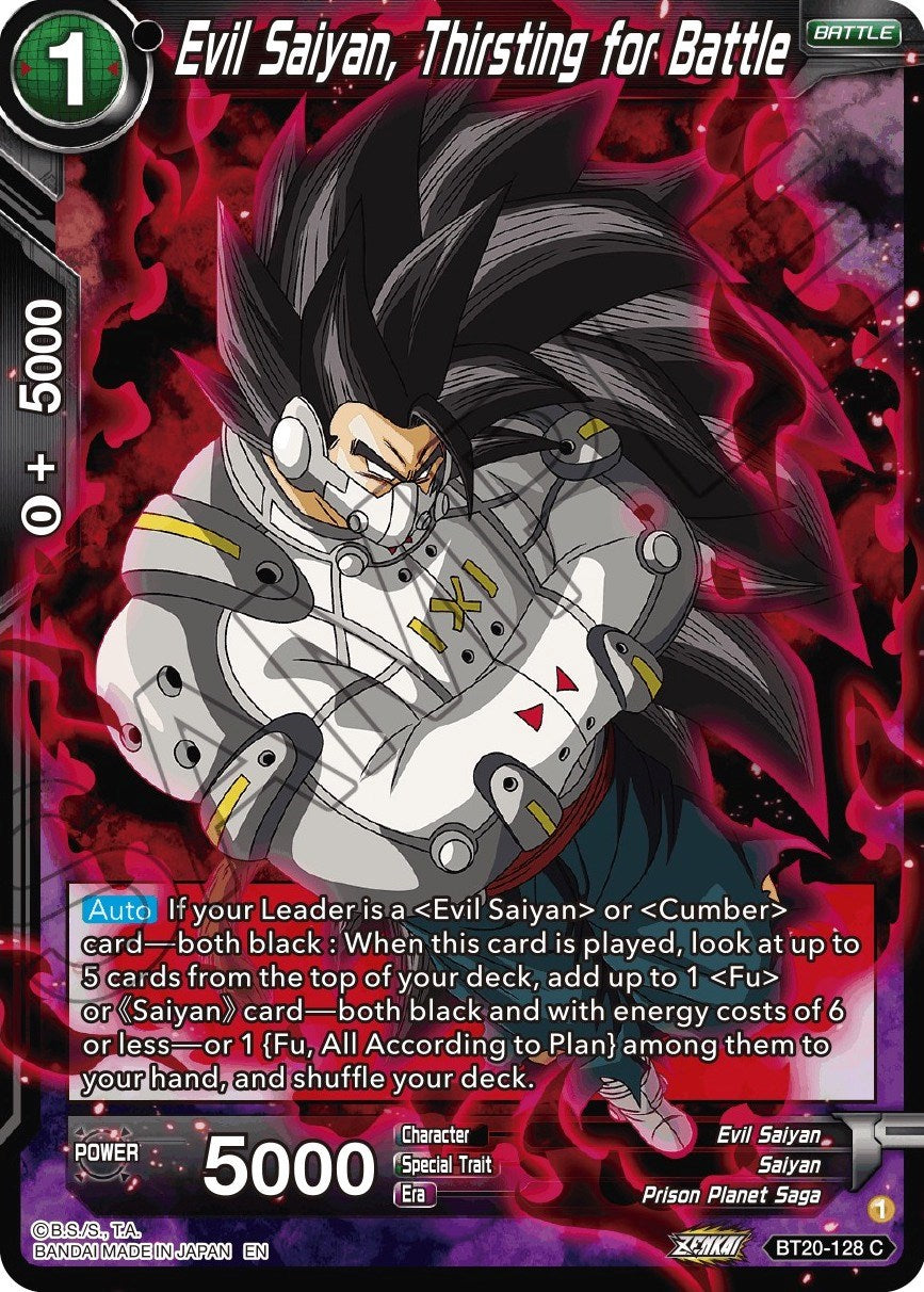 Evil Saiyan, Thirsting for Battle (BT20-128) [Power Absorbed] | Cracking-Singles